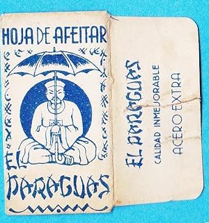 HOJA DE AFEITAR. EL PARAGUAS. PRECIO 0,40 PTAS. FABRICANTE: H.R.R. ESPAÑOLA (Antigüedades/Antigüe...