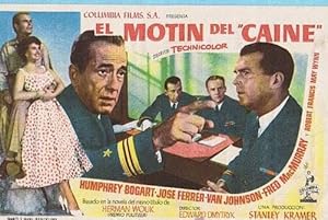 EL MOTIN DEL CAINE. HUMPREY BOGART, JOSE FERRER. CINE MODERNO, TARRAGONA, 1955 (Cine/Folletos de ...