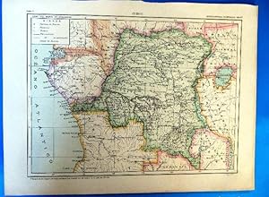 MAPA DEL CONGO. REVERSO; VISTAS Y TIPOS. ENCICLOPEDIA ILUSTRADA SEGUÍ, 1905/10'S (Coleccionismo P...