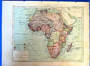 MAPA DE ÁFRICA. ENCICLOPEDIA ILUSTRADA SEGUÍ 1905/10'S (Coleccionismo Papel/Mapas contemporáneos ...