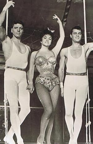 B. LANCASTER, G. LOLLOBRIGIDA Y T. CURTIS EN EL FILM TRAPECIO. ARCHIVO BERMEJO. FOTOGRAFIA (Cine/...