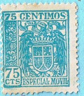 ESPECIAL MÓVIL 75 CÉNTIMOS. ESCUDO ESTADO ESPAÑOL (Filatelia - Sellos/España/Estado Español - De ...