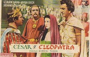 CÉSAR Y CLEOPATRA. CLAUDE RAIMS, VIVIEN LEIGH, STEWART GRANGER. FESTIVAL DE ARTE C, TARRAGONA, 19...