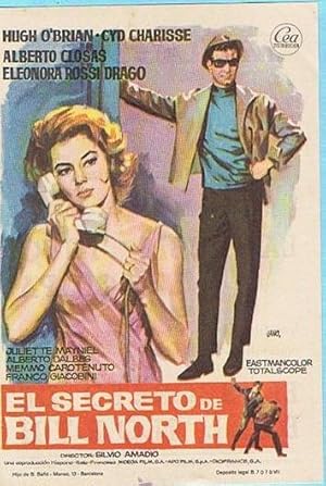 EL SECRETO DE BILL NORTH. HUGH O'BRIAN, CYD CHARISSE. CINE TARRAGONA, TARRAGONA (Cine/Folletos de...