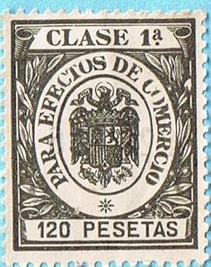 PARA EFECTOS DE COMERCIO CLASE 1ª. 120 PESETAS. ESCUDO ESTADO ESPAÑOL (Filatelia - Sellos/España/...