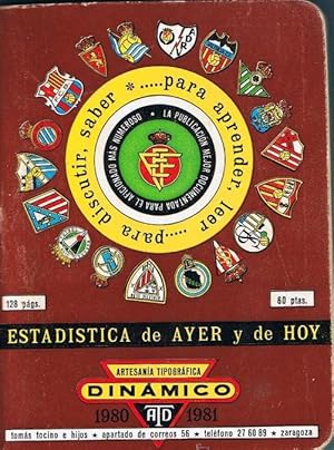 ESTADÍSTICA DE AYER Y DE HOY. ARTESANÍA TIPOGRÁFICA DINÁMICO 1980 - 1981.