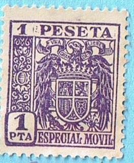 ESPECIAL MÓVIL 1 PTA. 1 PESETA. ESCUDO ESTADO ESPAÑOL (Filatelia - Sellos/España/Estado Español -...