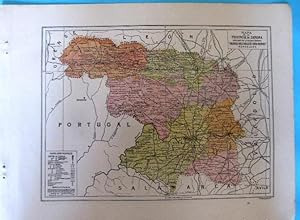 MAPA DE LA PROVINCIA DE ZAMORA. PUBLICADO POR ANUARIOS BAILLY BAILLERE Y RIERA, BARCELONA, 1930. ...