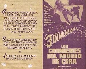 LOS CRÍMENES DEL MUSEO DE CERA, 3 DIMENSIONES. DOBLE. SIN CINE. VINCENT PRICE, FRANK LOVEJOY (Cin...