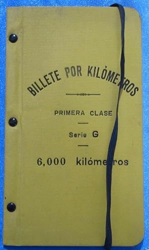 BILLETE POR KILÓMETROS. PRIMERA CLASE. SERIE G. 6.000 KILÓMETROS. FERROCARRILES DE ESPAÑA, 1916 (...