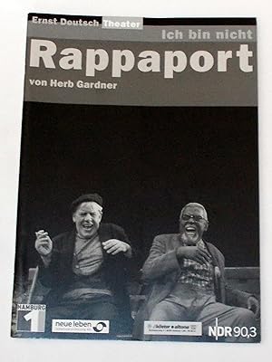 Programmheft Ich bin nicht Rappaport von Herb Gardner. Premiere 15. Januar 2004