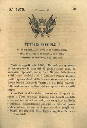 con cui si decide la pubblicazione e l'osservazione di Emilia e Toscana dell'articolo unico .