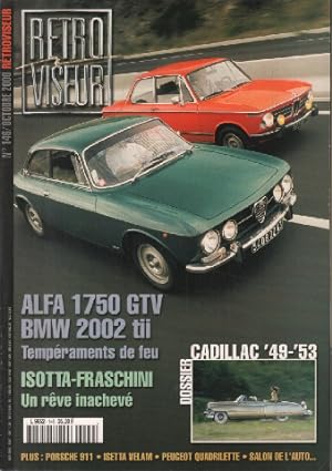 Revue rétroviseur n° 146 : alfa 1750 GTV bmw 2002 Tii dossier cadillac 49-53