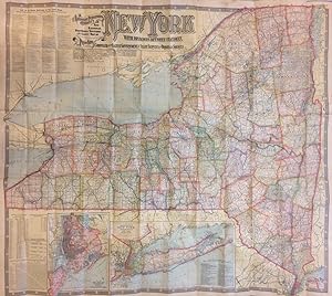 The National Publishing Company's New Railroad, Post-Office, Township and County Map of New York ...