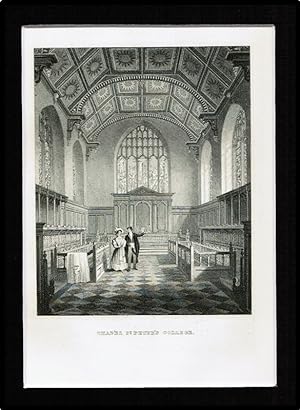 LeKeux / Cambridge, c1840 "Chapel St. Peter's College"
