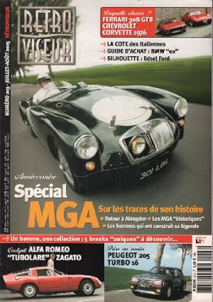 Revue rétroviseur n° 203 : spécial MGA ; peugeot 205 turbo16 ; Ferrari 308 GTB et Chevrolet Corve...