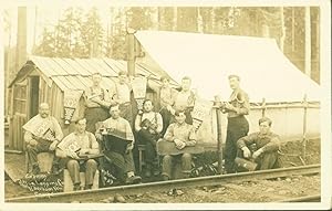 Evening, Polson Logging Co. Hoquiam, WN Camp 6 [RPPC]