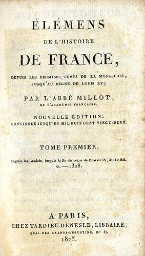 ÉLEMENS DE L'HISTOIRE DE FRANCE.