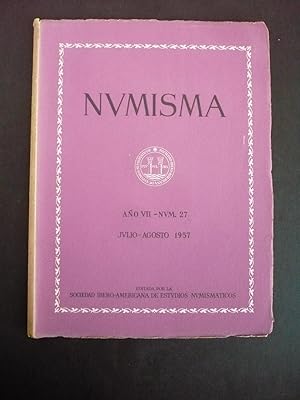 NUMISMA. AÑO VII. Núm.27. Julio - Agosto.