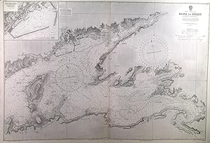 RADE DE BREST. Large sea chart of the bay and harbour of Brest on the Bretagne coast. Published...