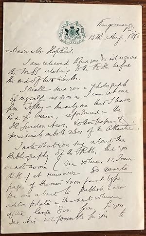 Letter from Bourinot to Hopkins regarding Royal Society of Canada (RSC) new edition