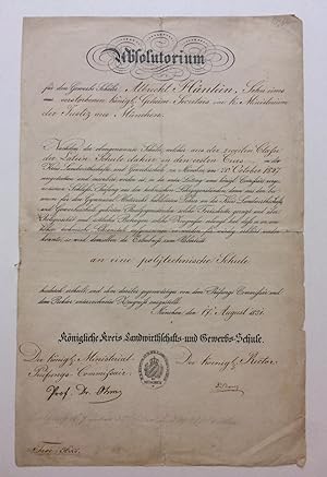Partly-Printed Document Signed