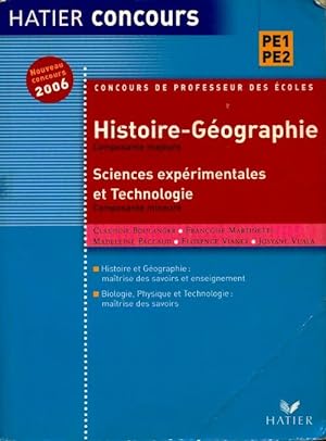 Histoire-g ographie et sciences exp rimentales, concours PE1PE2 2006 - Collectif