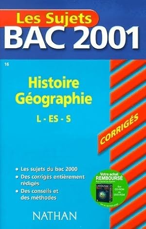 Histoire-G ographie Terminale L, ES, S Corrig s 2001 - Jacques brochot