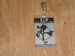 VIP Identity Badge for Joshua Tree Concert Croke Park, Dublin Saturday 27th June 1987