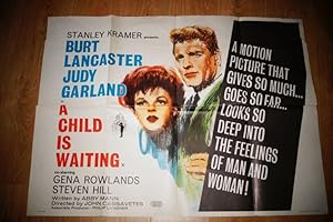 Quad Movie Poster: A Child is Waiting. 1963 Starring Burt Lancaster, Judy Garland, Gena Rowlands ...