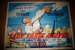 Quad Movie Poster: The Lady Takes a Flyer By Danny Arnold. Starring Richard Denning, Andra Martin...