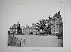 Original Antique Photograph illustration of Aston Hall and a Print Illustrating 'Woodwork from As...