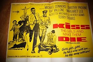 Uk Quad movie Poster: Kiss The Girls & Make Them Die. By Dino De Laurentiis, Directed By Henry Le...