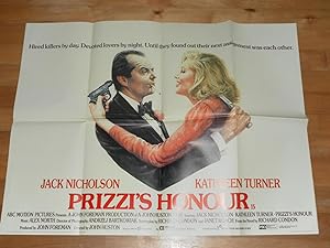 UK Quad movie Poster: Prizzi's Honour. 1985. Screenplay By Richard Condon & Janet Roach. A John H...