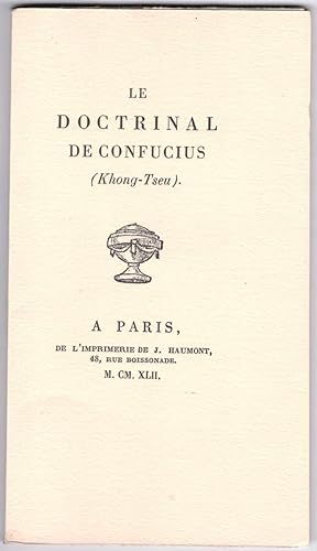 Le Doctrinal de Confucius (Khong-Tseu).
