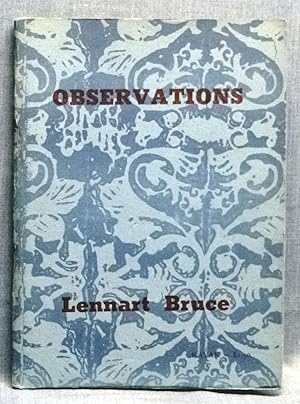 Observations, an agenda