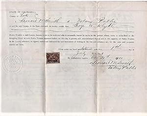 1899 RELEASE OF DEED OF TRUST FOR EMMA G. EDWARDS AND C.A. EDWARDS, COVERING THEIR HOUSE AND LOT ...
