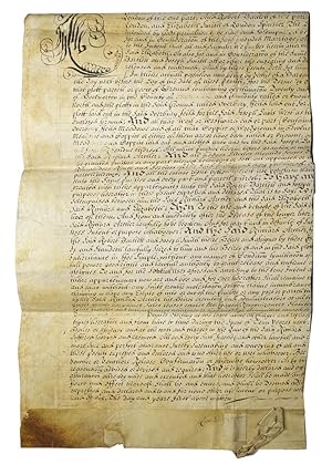 Indenture in English between Thomas Taworth of Mappleton, Anne his wife and Lady Judith Corbett o...