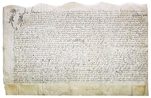 Manuscript indenture from the reign of Queen Elizabeth relating to London property