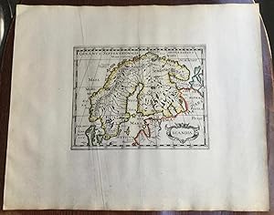 Scandia. Theatrum geographique Europae veteris. Carte de la Scandinavie ancienne.