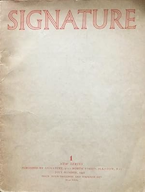 Signature A quadrimestrial of typography and graphic arts (New series) no. 1, 1946