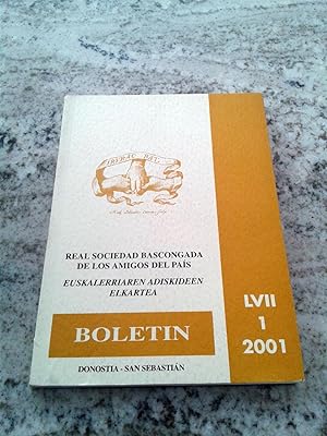 REAL SOCIEDAD BASCONGADA DE LOS AMIGOS DEL PAIS. Boletín LVII. Año 2001 Completo. Cuaderno I y II