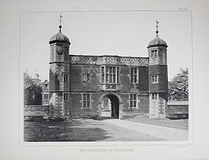 Original Antique Photograph illustration of The Gatehouse at Charlcote in Warwickshire 1891.