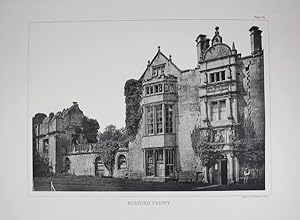 Original Antique Photograph illustrations of Burford Priory in Oxfordshire 1891.