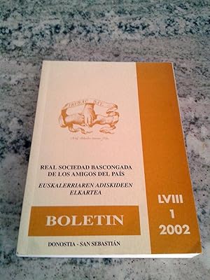 REAL SOCIEDAD BASCONGADA DE LOS AMIGOS DEL PAIS. Boletín. LVIII - 1 y 2. Año 2002 completo.