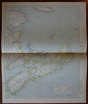 Nova Scotia Prince Edward Island New Brunswick Canada c.1880 Letts scarce map