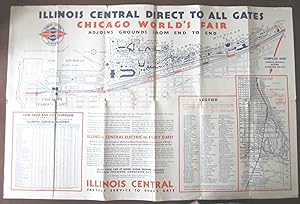 [Map] CHICAGO WORLD'S FAIR. Illinois Central Direct to All Gates, Chicago World's Fair.Published ...