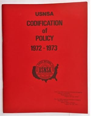 USNSA [United States National Student Association] Codification of Policy, 1972-1973