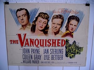 VANQUISHED, THE-JOHN PAYNE-JAN STERLING-1953-HALF SHEET VG
