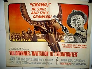 INVITATION TO A GUNFIGHTER-1964-YUL BRYNNER-HALF SHEET- VG